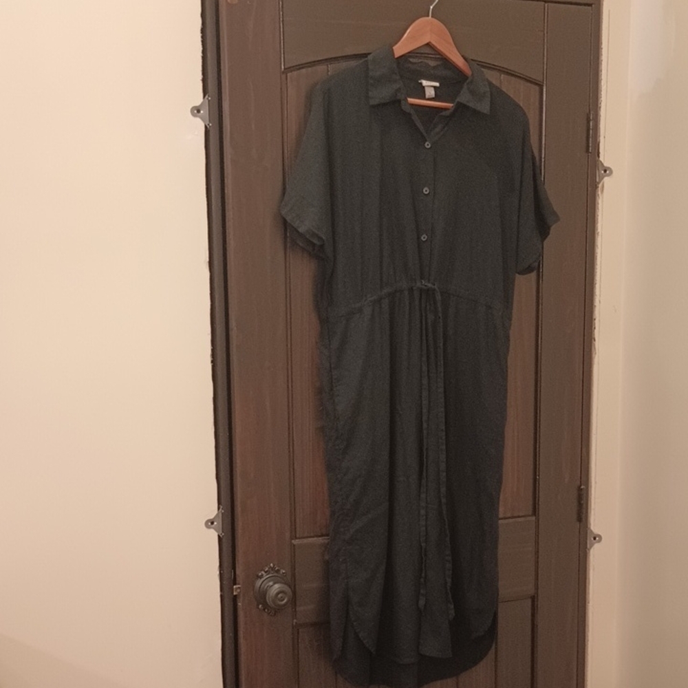 A New Day Black Linen Blend Dress